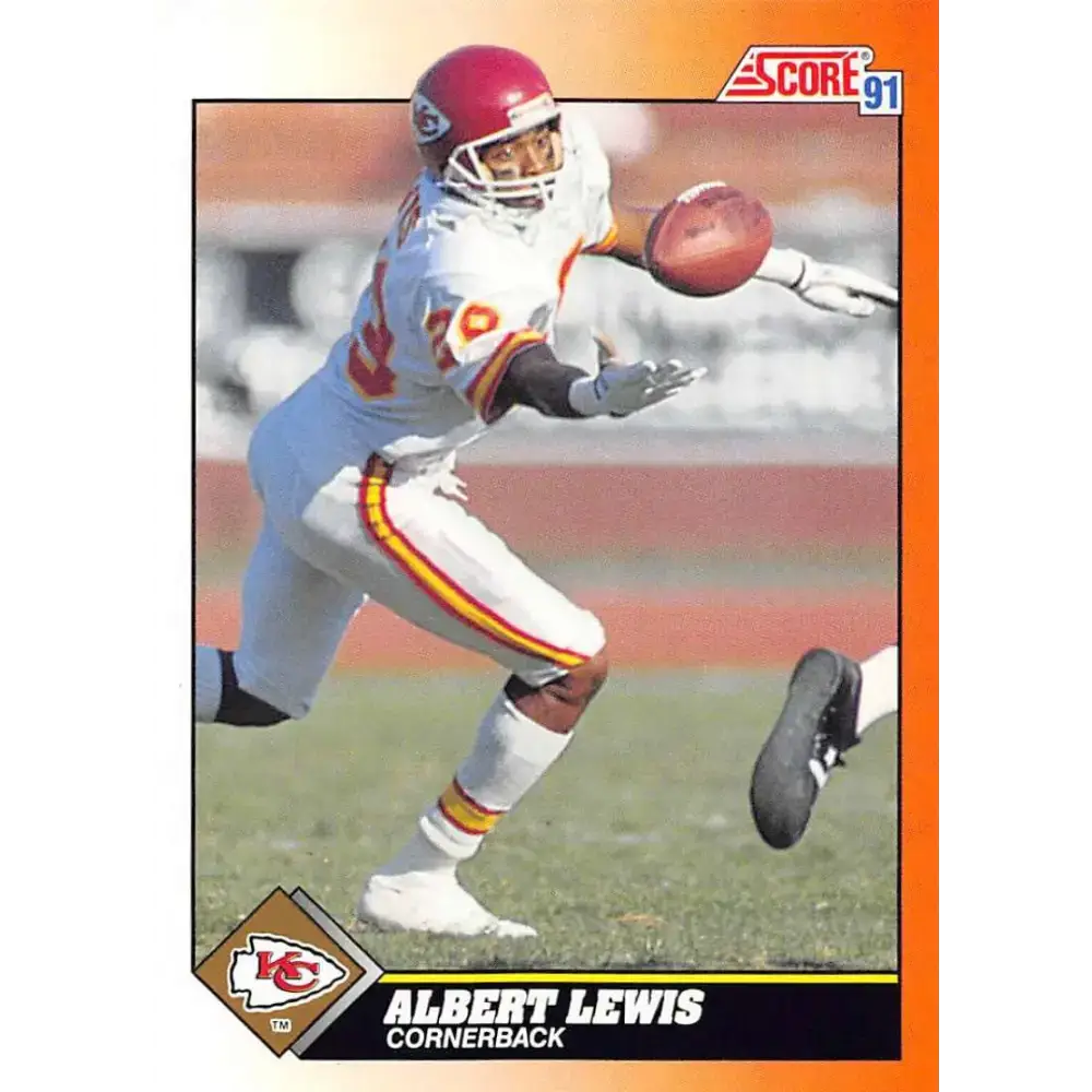 1991 Score #352 Albert Lewis EX Excellent Kansas City Chiefs Football Card - Football Card Single