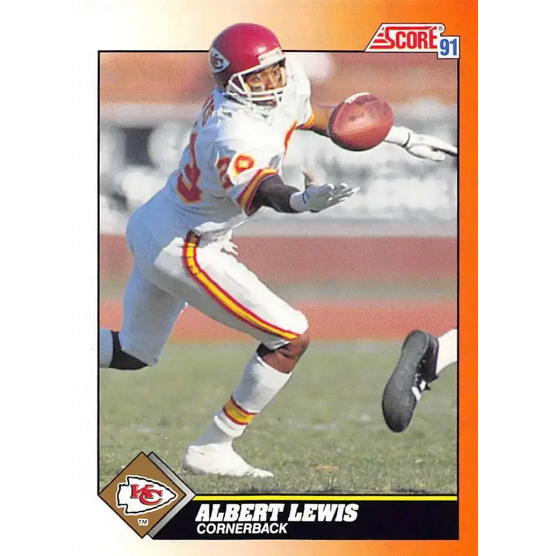 1991 Score #352 Albert Lewis EX Excellent Kansas City Chiefs Football Card - Football Card Single