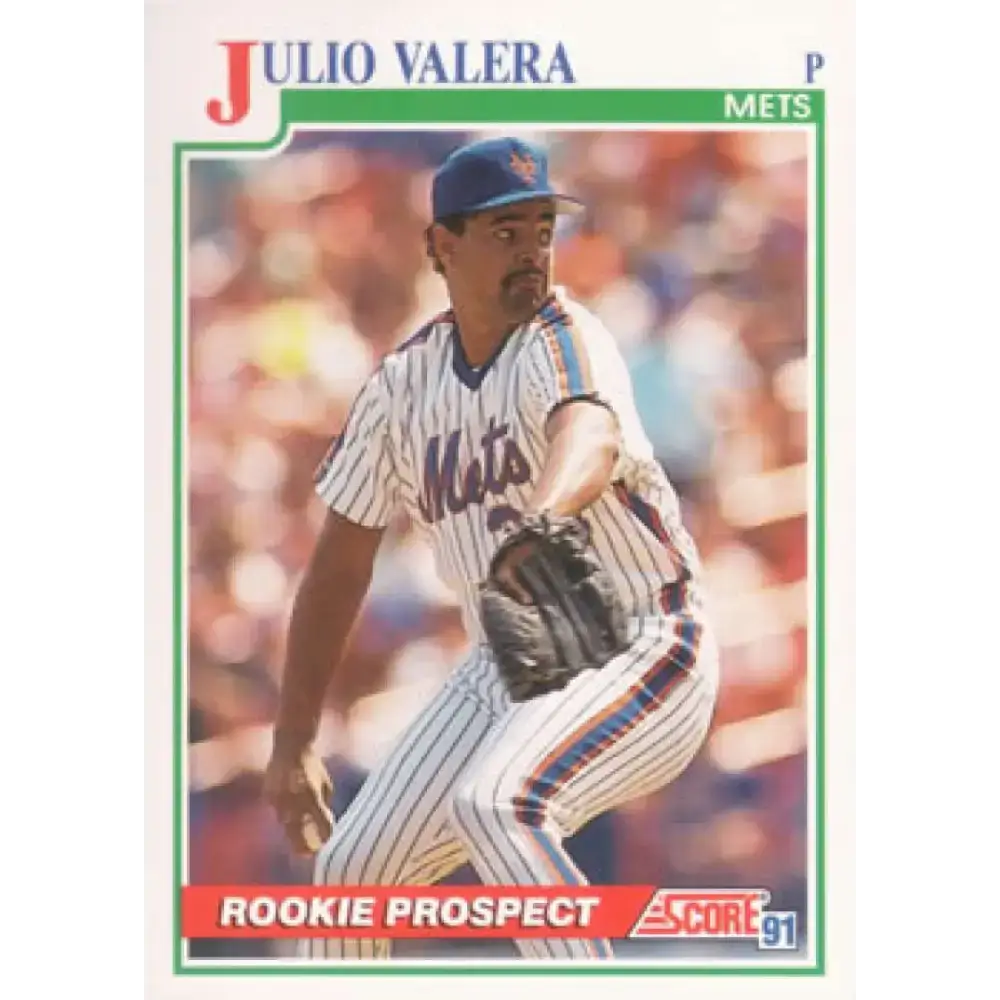 1991 Score #353 Julio Valera UER NM-MT New York Mets Baseball Card - Baseball Card Single