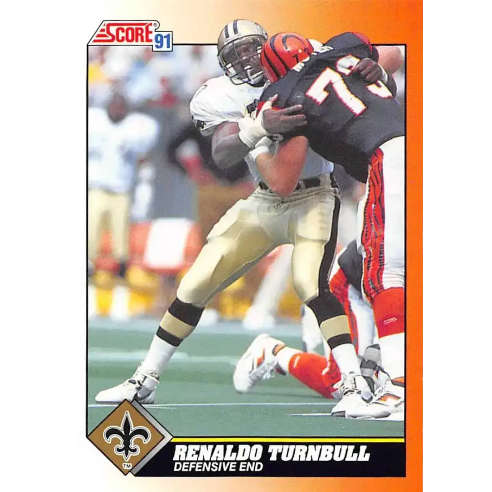 1991 Score #353 Renaldo Turnbull EX Excellent New Orleans Saints Football Card - Football Card Single