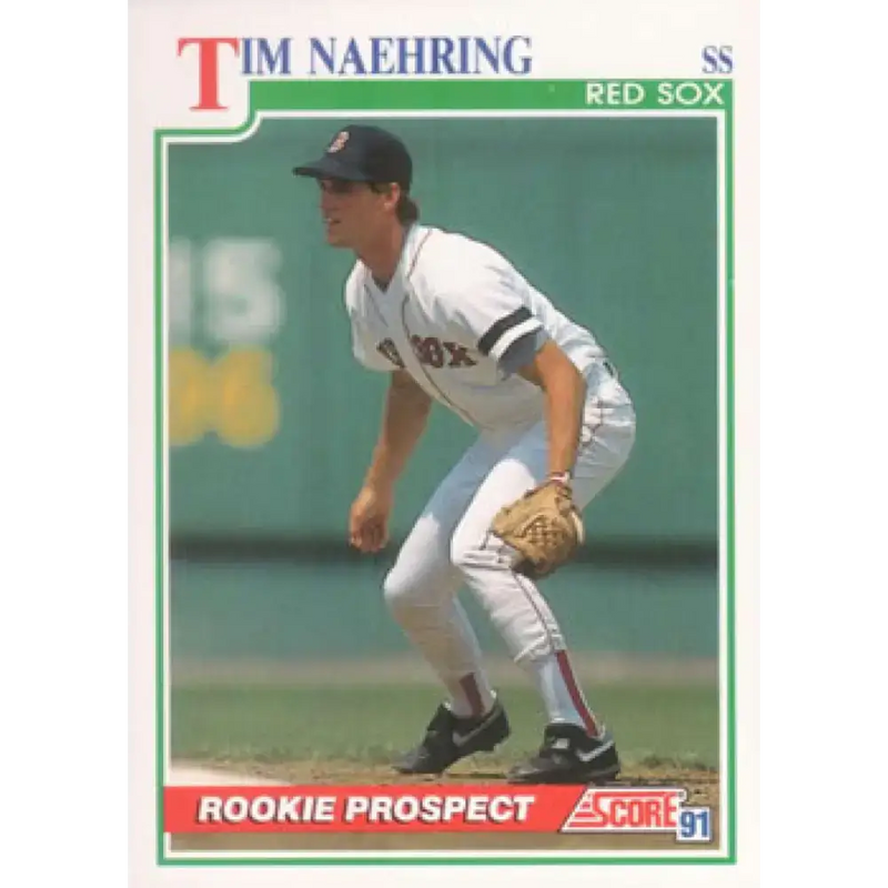 1991 Score #356 Tim Naehring NM-MT Boston Red Sox Baseball Card - Baseball Card Single