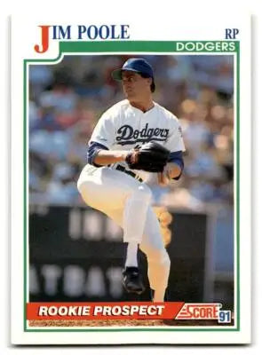 1991 Score #357 Jim Poole - Baseball Card Single