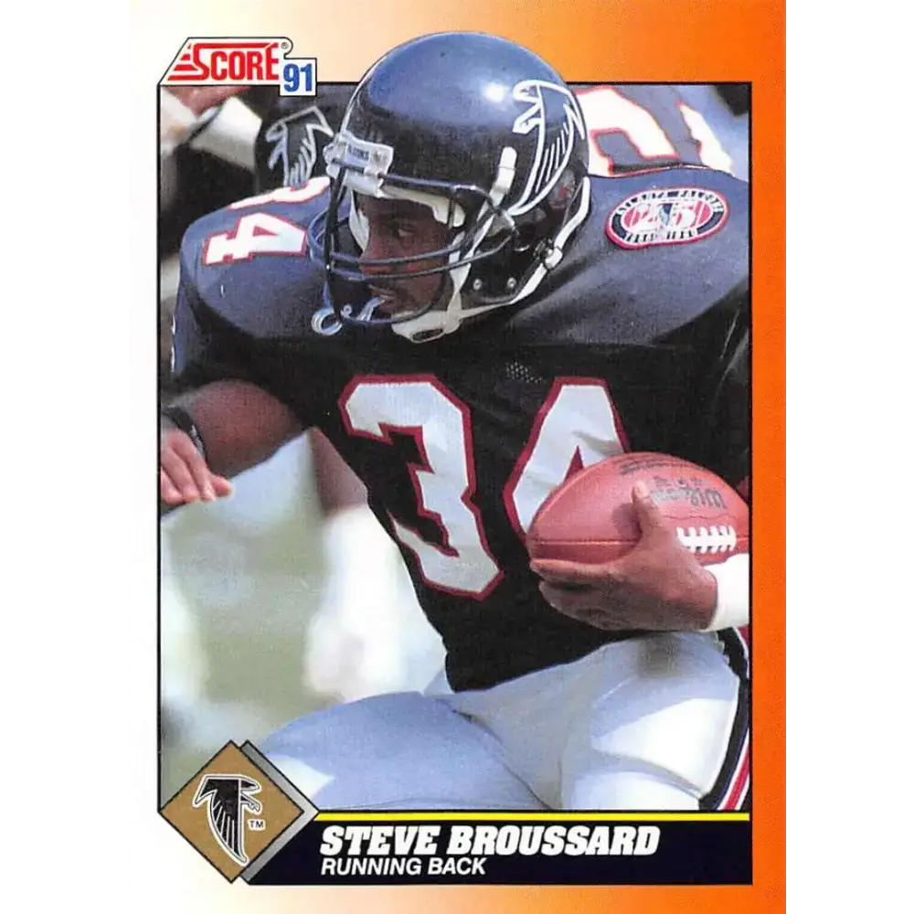 1991 Score #358 Steve Broussard EX Excellent Atlanta Falcons Football Card - Football Card Single