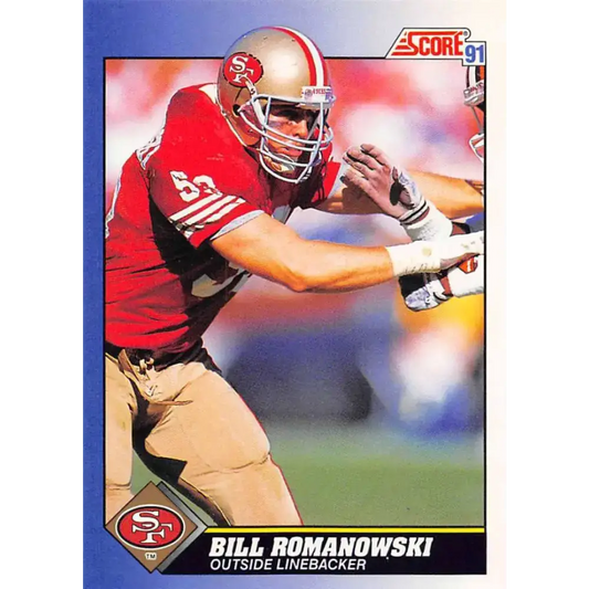 1991 Score #36 Bill Romanowski EX Excellent San Francisco 49ers Football Card - Football Card Single