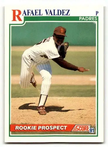 1991 Score #360 Rafael Valdez San Diego Padres Baseball Cards EX/NM ID:55170 - Baseball Card Single