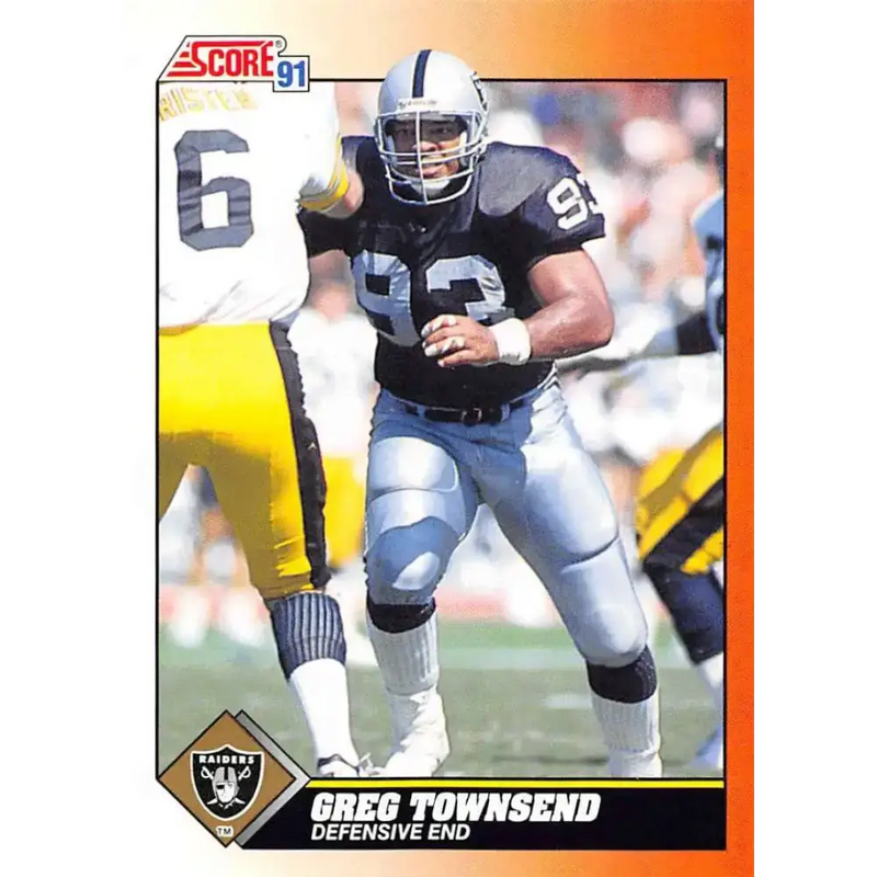 1991 Score #361 Greg Townsend EX Excellent Los Angeles Raiders Football Card - Football Card Single