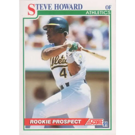 1991 Score #364 Steve Howard NM-MT Oakland Athletics Baseball Card - Baseball Card Single