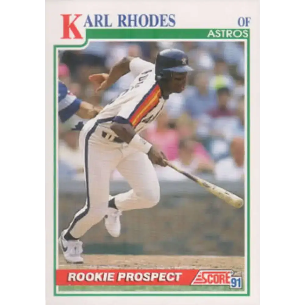 1991 Score #365 Karl Rhodes NM-MT Houston Astros Baseball Card - Baseball Card Single