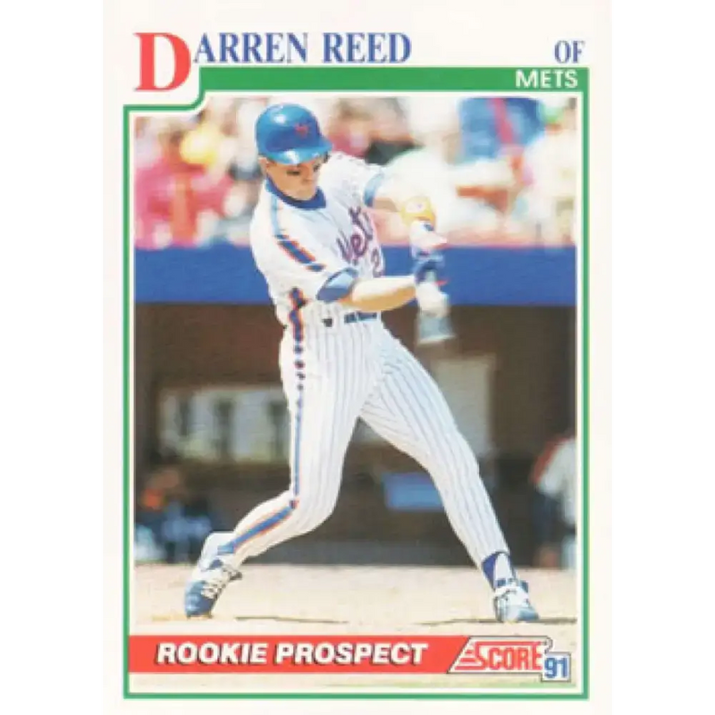 1991 Score #368 Darren Reed NM-MT New York Mets Baseball Card - Baseball Card Single