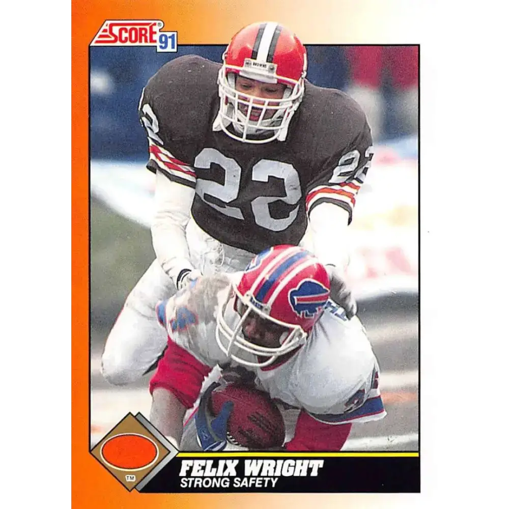 1991 Score #368 Felix Wright EX Excellent Cleveland Browns Football Card - Football Card Single