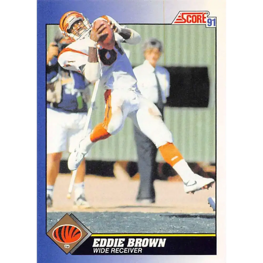 1991 Score #37 Eddie Brown EX Excellent Cincinnati Bengals Football Card - Football Card Single