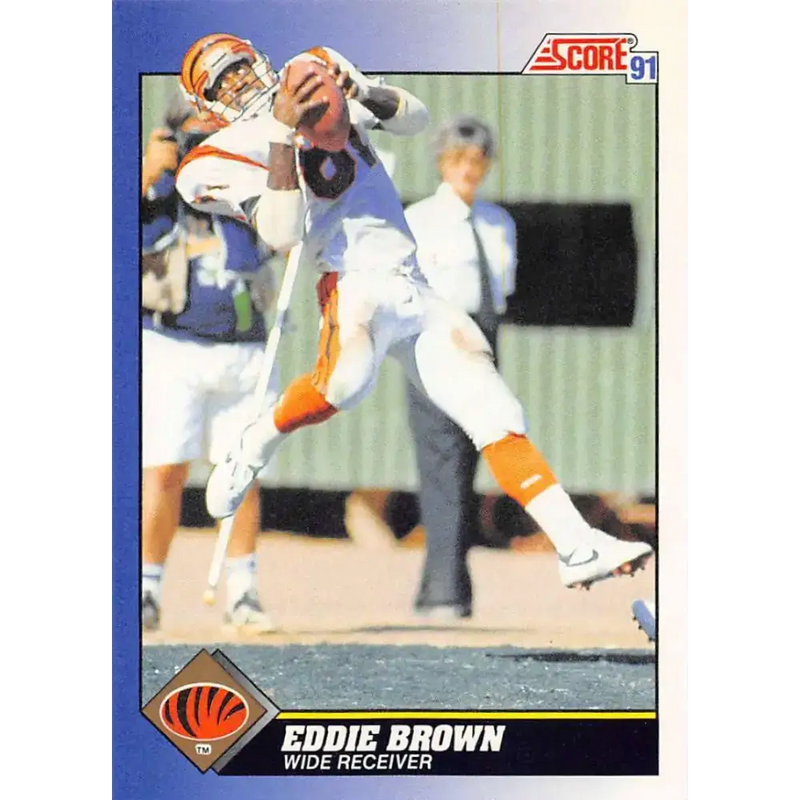 1991 Score #37 Eddie Brown EX Excellent Cincinnati Bengals Football Card - Football Card Single