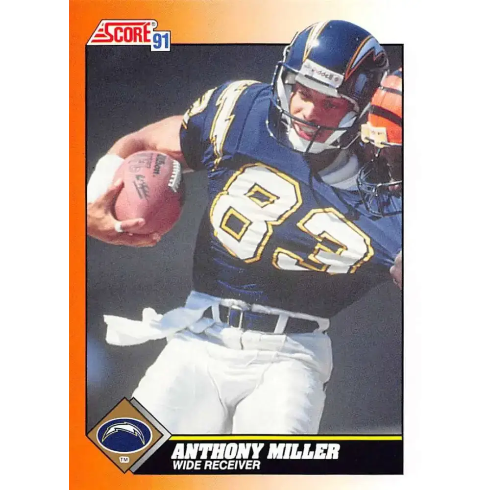 1991 Score #370 Anthony Miller EX Excellent San Diego Chargers Football Card - Football Card Single