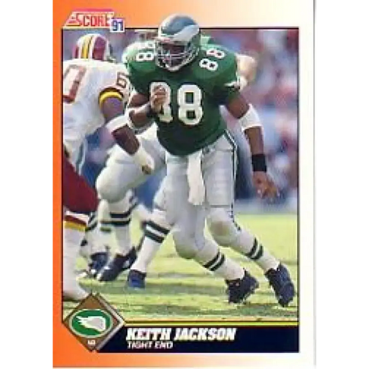 1991 Score #371 Keith Jackson EX Excellent Philadelphia Eagles Football Card - Football Card Single
