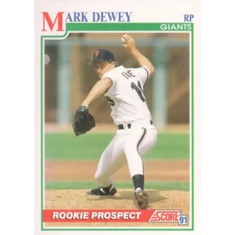 1991 Score #371 Mark Dewey NM-MT RC Rookie San Francisco Giants Baseball Card - Baseball Card Single