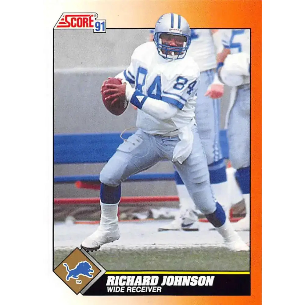 1991 Score #374 Richard Johnson EX Excellent Detroit Lions Football Card - Football Card Single