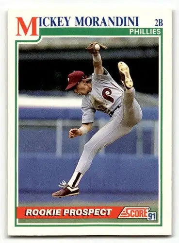 1991 Score #376 Mickey Morandini Philadelphia Phillies Baseball Card ID:55159 - Baseball Card Single