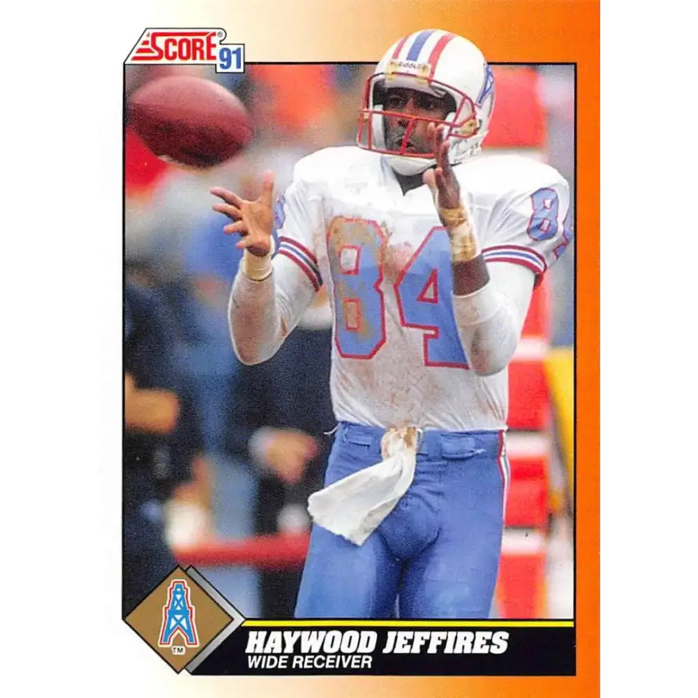 1991 Score #377 Haywood Jeffires EX Excellent Houston Oilers Football Card - Football Card Single