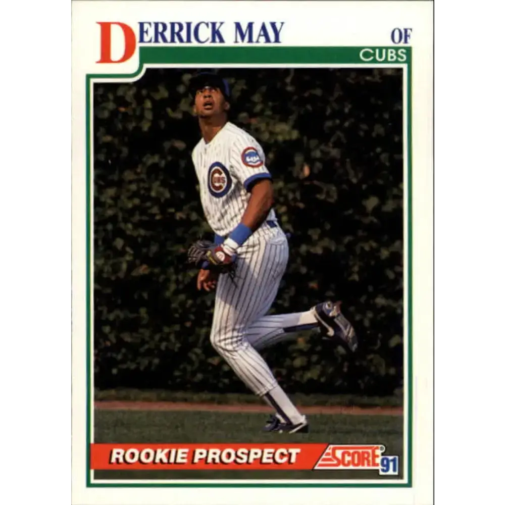 1991 Score #379 Derrick May NM-MT Chicago Cubs Baseball Card - Baseball Card Single