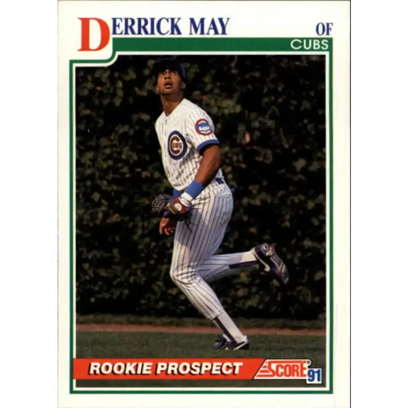 1991 Score #379 Derrick May NM-MT Chicago Cubs Baseball Card - Baseball Card Single