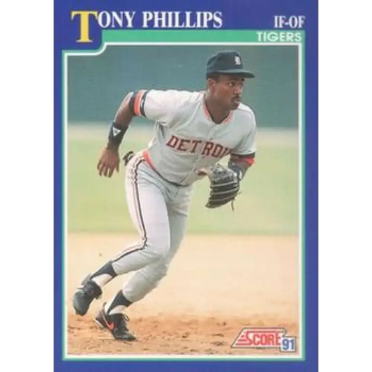 1991 Score #38 Tony Phillips UER NM-MT Detroit Tigers Baseball Card - Baseball Card Single