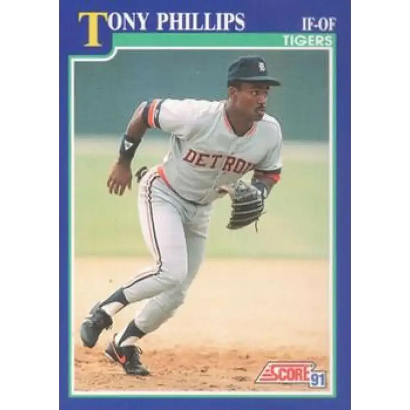 1991 Score #38 Tony Phillips UER NM-MT Detroit Tigers Baseball Card - Baseball Card Single