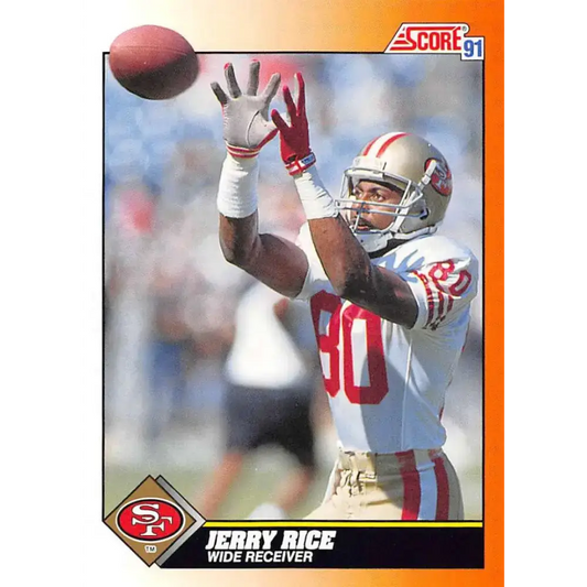 1991 Score #380 Jerry Rice EX Excellent San Francisco 49ers Football Card - Football Card Single