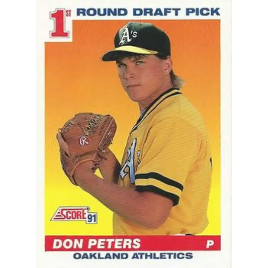 1991 Score #381 Don Peters NM-MT RC Rookie Oakland Athletics Baseball Card - Baseball Card Single