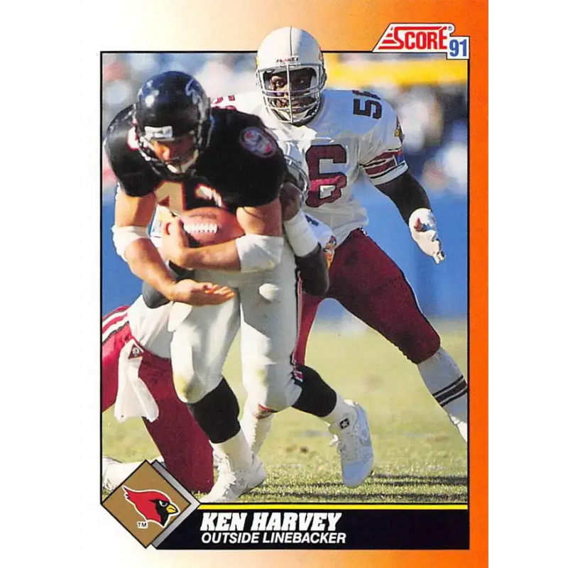 1991 Score #381 Ken Harvey EX Excellent Phoenix Cardinals Football Card - Football Card Single