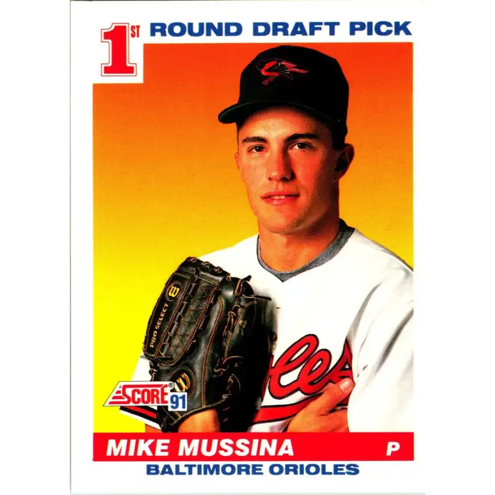 1991 Score #383 Mike Mussina NM-MT RC Rookie Baltimore Orioles Baseball Card - Baseball Card Single