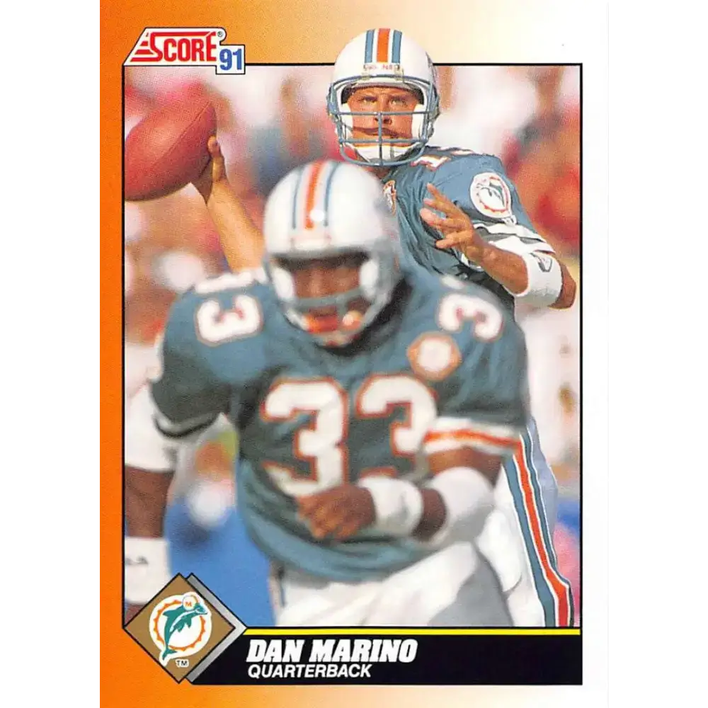 1991 Score #385 Dan Marino EX Excellent Miami Dolphins Football Card - Football Card Single
