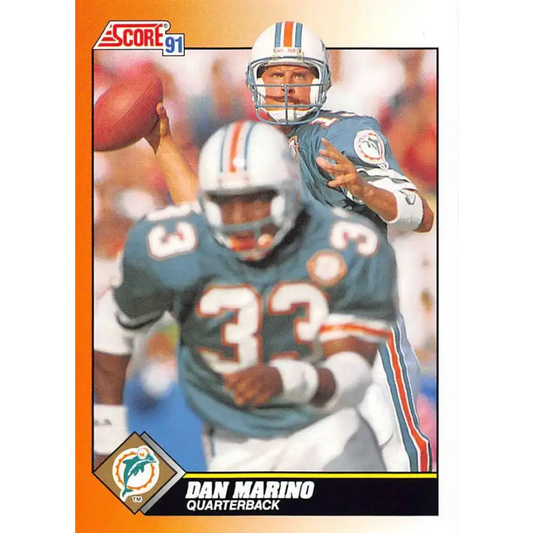 1991 Score #385 Dan Marino EX Excellent Miami Dolphins Football Card - Football Card Single