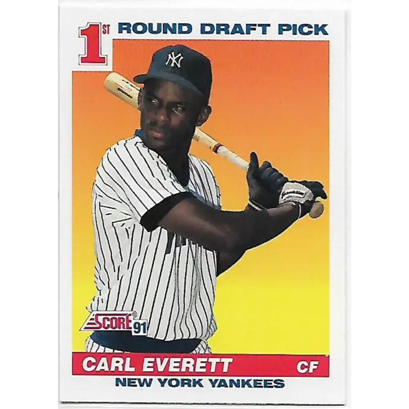 1991 Score #386 Carl Everett NM-MT RC Rookie New York Yankees Baseball Card - Baseball Card Single