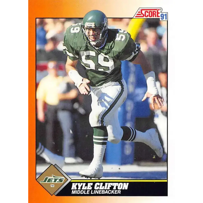1991 Score #386 Kyle Clifton EX Excellent New York Jets Football Card - Football Card Single
