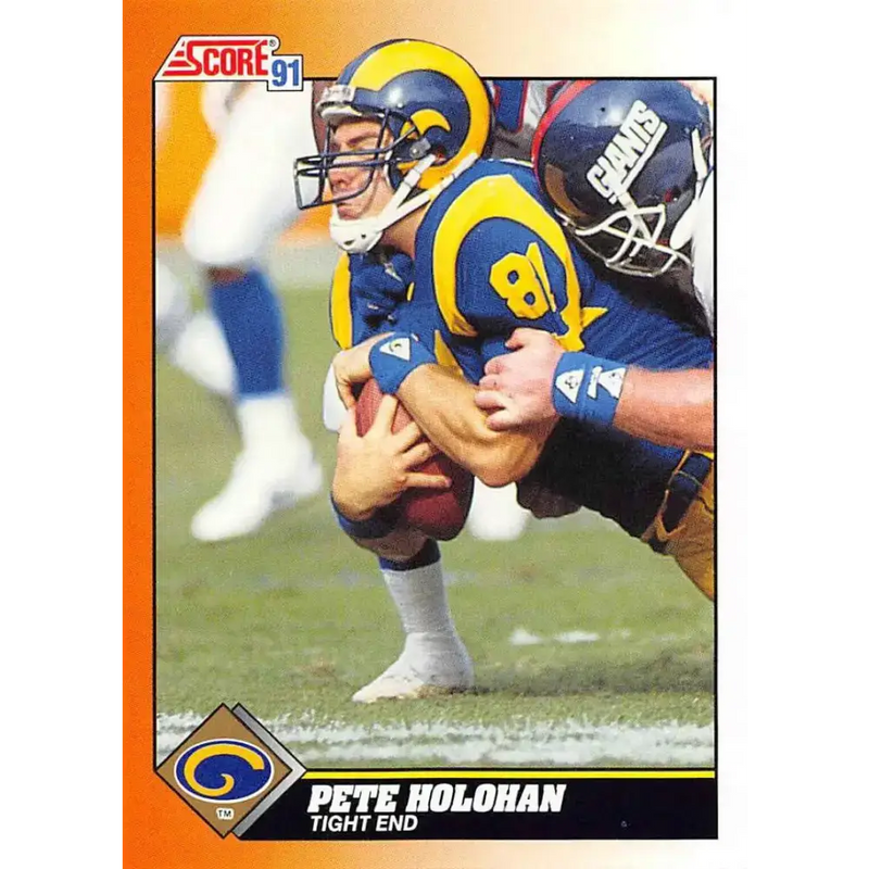 1991 Score #388 Pete Holohan EX Excellent Los Angeles Rams Football Card - Football Card Single