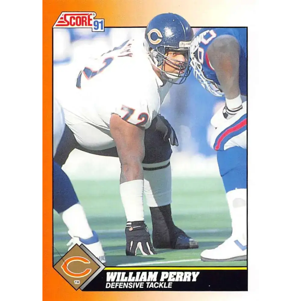 1991 Score #390 William Perry EX Excellent Chicago Bears Football Card - Football Card Single