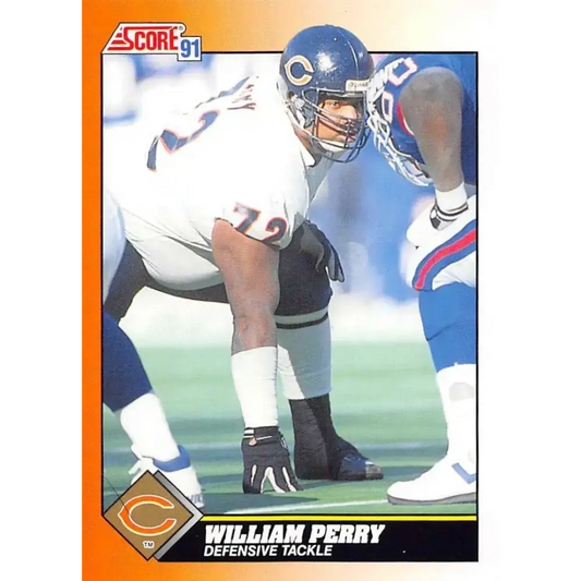 1991 Score #390 William Perry EX Excellent Chicago Bears Football Card - Football Card Single
