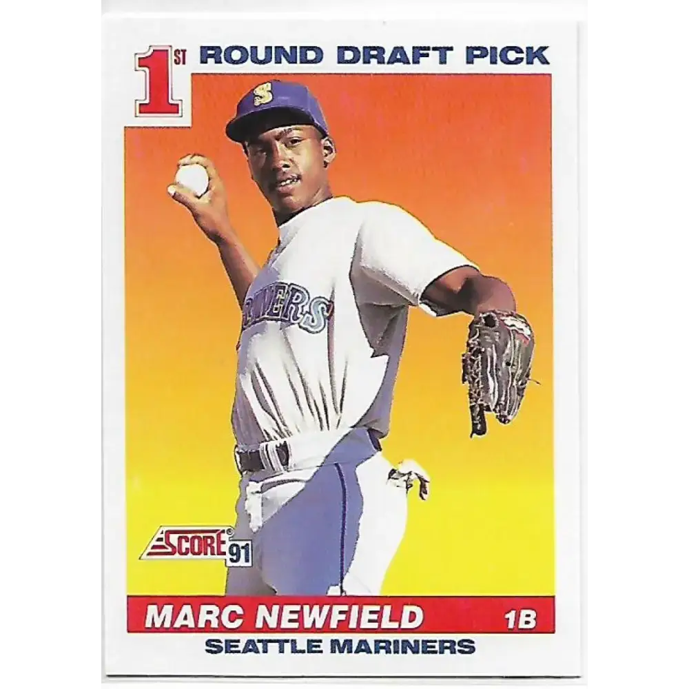 1991 Score #391 Marc Newfield NM-MT RC Rookie Seattle Mariners Baseball Card - Baseball Card Single