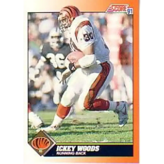 1991 Score #393 Ickey Woods EX Excellent Cincinnati Bengals Football Card - Football Card Single