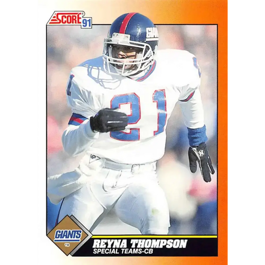 1991 Score #394 Reyna Thompson EX Excellent New York Giants Football Card - Football Card Single