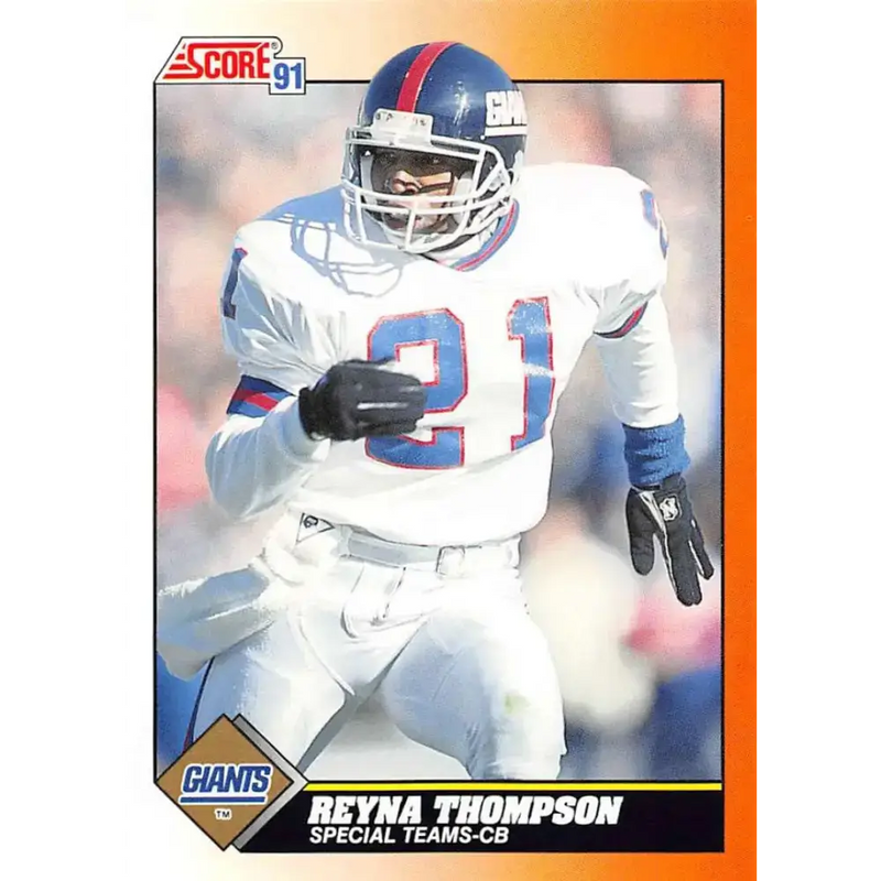 1991 Score #394 Reyna Thompson EX Excellent New York Giants Football Card - Football Card Single