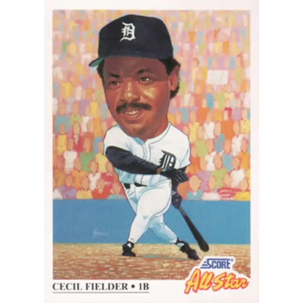 1991 Score #395 Cecil Fielder AS NM-MT Detroit Tigers Baseball Card - Baseball Card Single