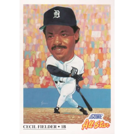 1991 Score #395 Cecil Fielder AS NM-MT Detroit Tigers Baseball Card - Baseball Card Single