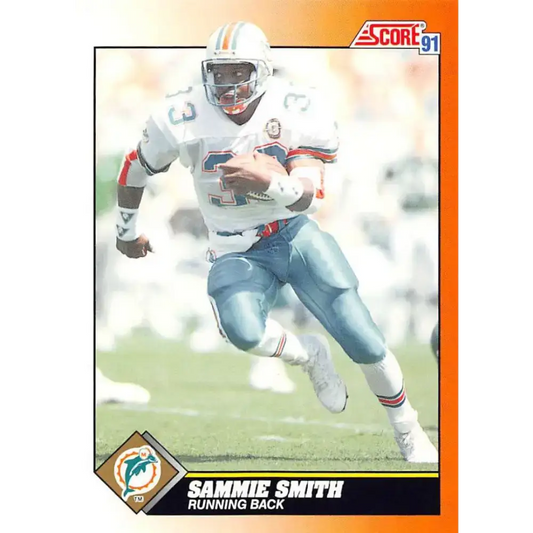 1991 Score #397 Sammie Smith EX Excellent Miami Dolphins Football Card - Football Card Single