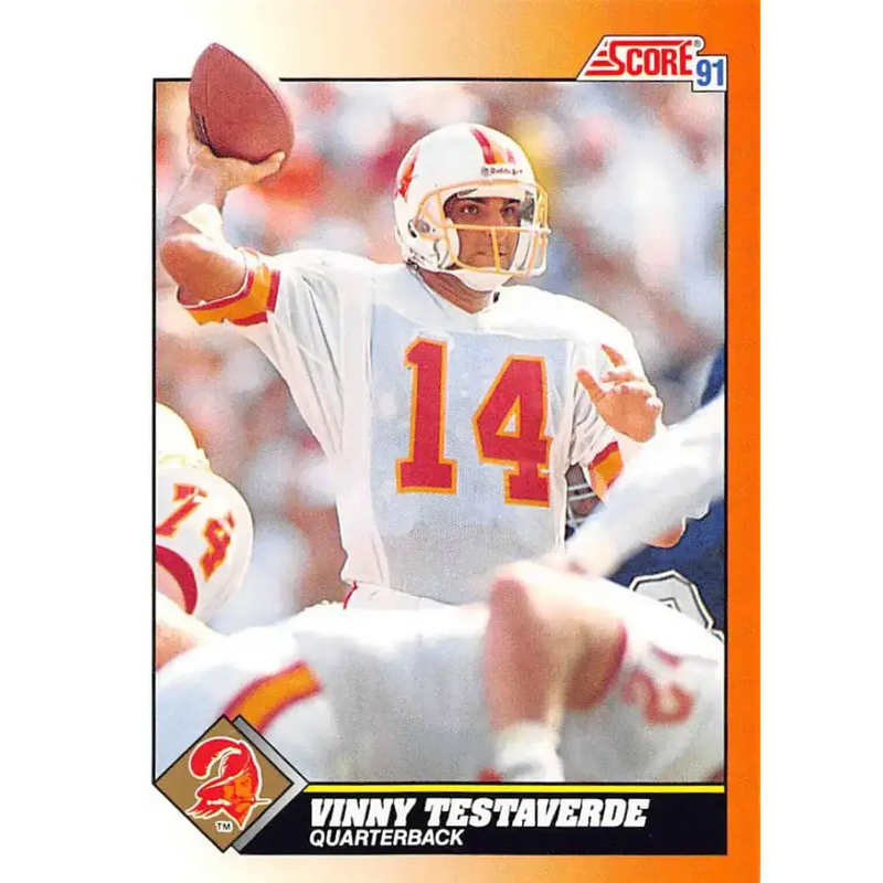 1991 Score #398 Vinny Testaverde EX Excellent Tampa Bay Buccaneers Football Card - Football Card Single