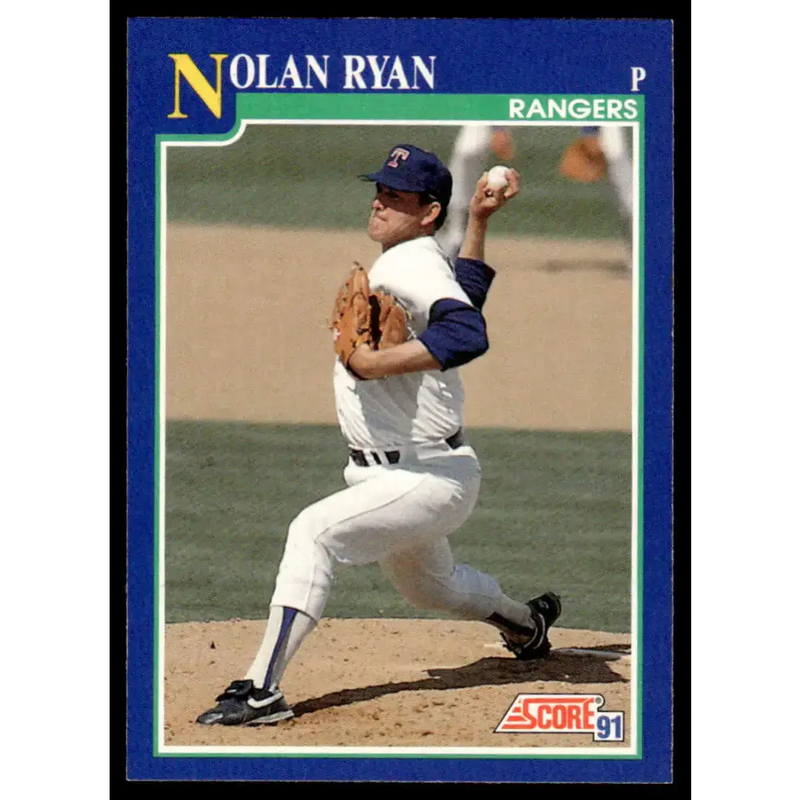 1991 Score #4 Nolan Ryan EX/NM Texas Rangers Baseball Card - Baseball Card Single