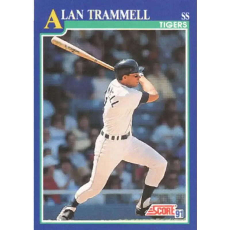 1991 Score #40 Alan Trammell NM-MT Detroit Tigers Baseball Card - Baseball Card Single