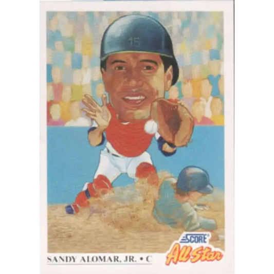 1991 Score #400 Sandy Alomar Jr. AS NM-MT Cleveland Indians Baseball Card - Baseball Card Single