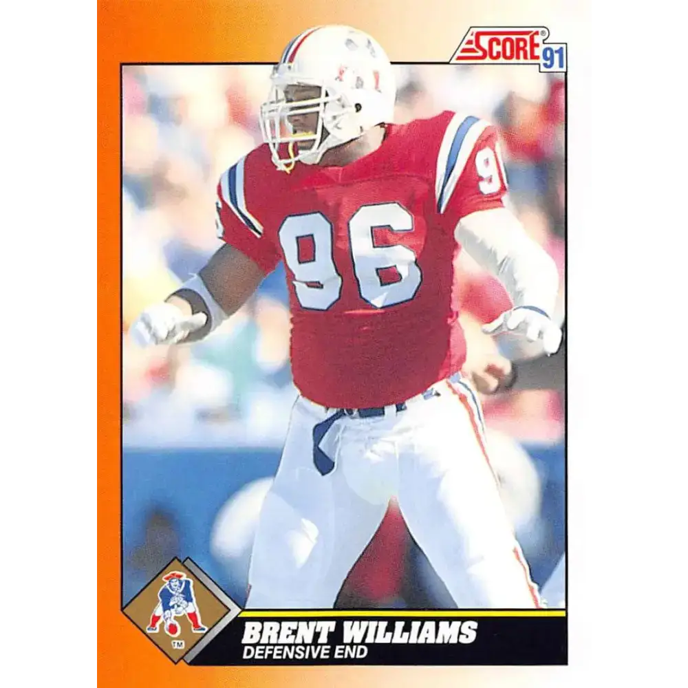 1991 Score #402 Brent Williams EX Excellent New England Patriots Football Card - Football Card Single