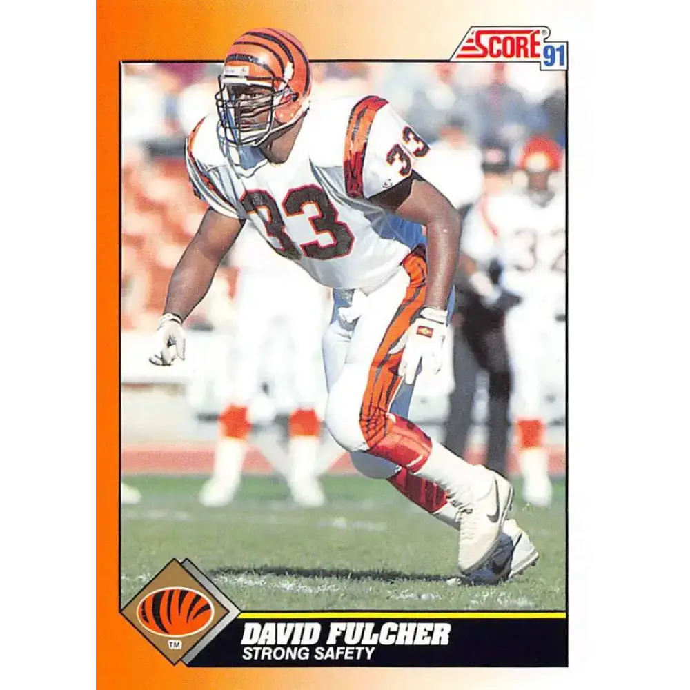 1991 Score #405 David Fulcher EX Excellent Cincinnati Bengals Football Card - Football Card Single